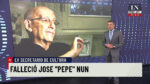 “Falleció José ‘Pepe’ Nun”, el recuerdo de Pablo Rossi, en “Hora 17” – 25/02/21